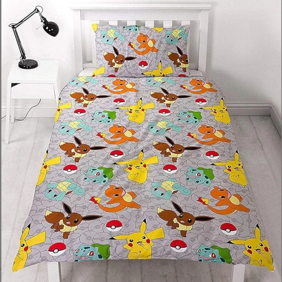Nintendo Pokemon Licensed Bedding Reversible Double Sided Duvet Cover - Picture 2 of 7